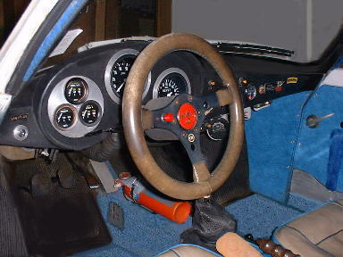Abarth dash as viewed from drivers door